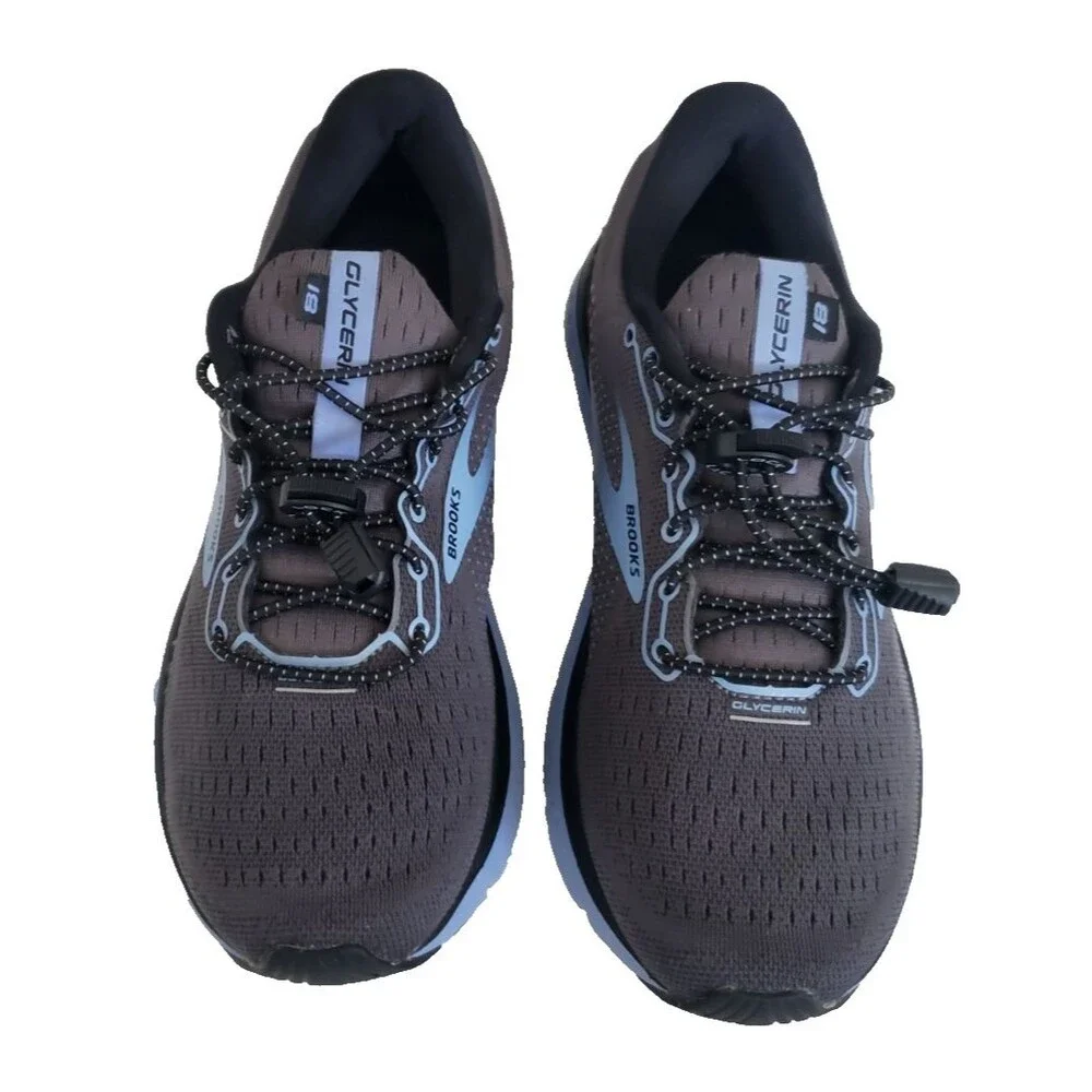 Brooks Glycerin 18 Women's Size 7.5 2A Narrow Running Shoes GrayBlue 1203172A050